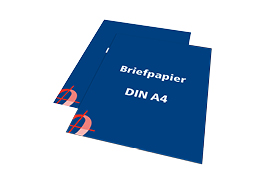 Briefpapier A4, 4/0 farbig, einseitig 