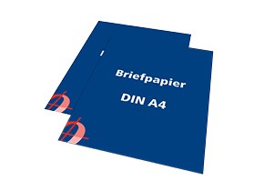 Briefpapier A4, 4/4 farbig, 2-seitig